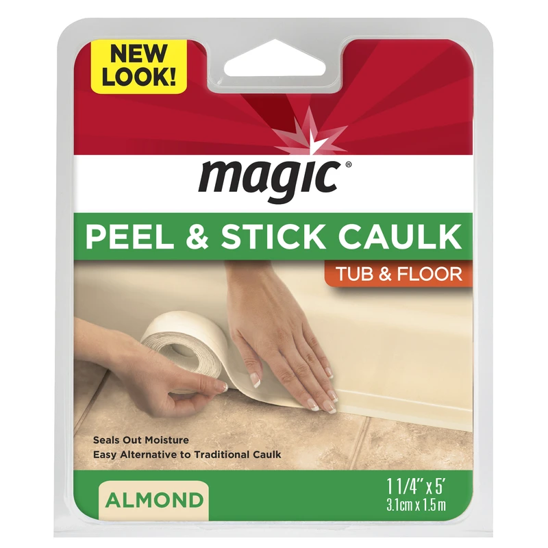 Almond Tub And Floor Caulk Strip, 1-1/4 In. X 5 Ft., Model 3009