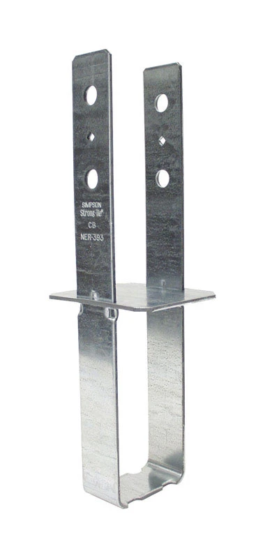 Cb46 4 In. X 6 In. 7 Ga. Galvanized Steel Column Base, 16.69 In. H