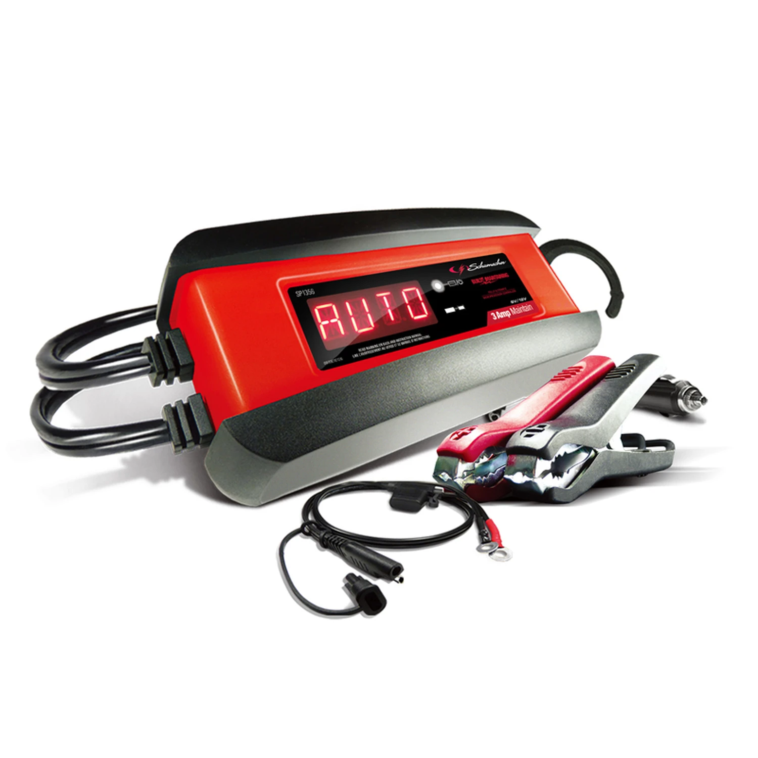 Power Sport Battery Extra Maintainer Charger, 3 Amp, 6 Volt and 12 Volt Compatible