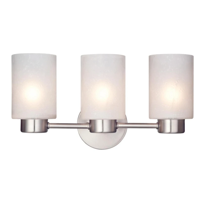Sylvestre Three-Light Wall Fixture in Brushed Nickel Finish, 8.25 by 15.75 Inches