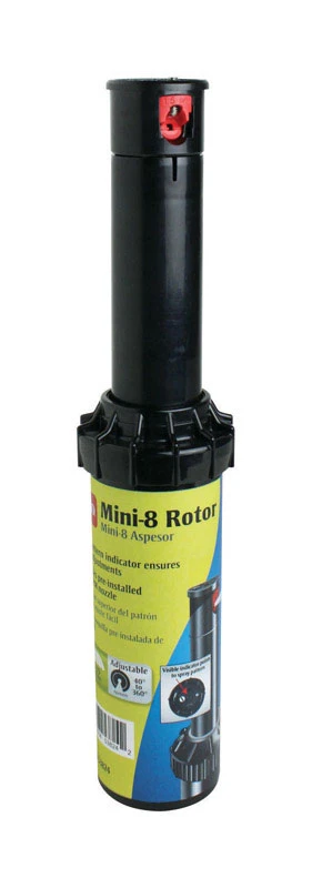 Mini-8 Series Adjustable Pop-up Rotary Sprinkler, 1/2 In Connection, 35 Ft Range