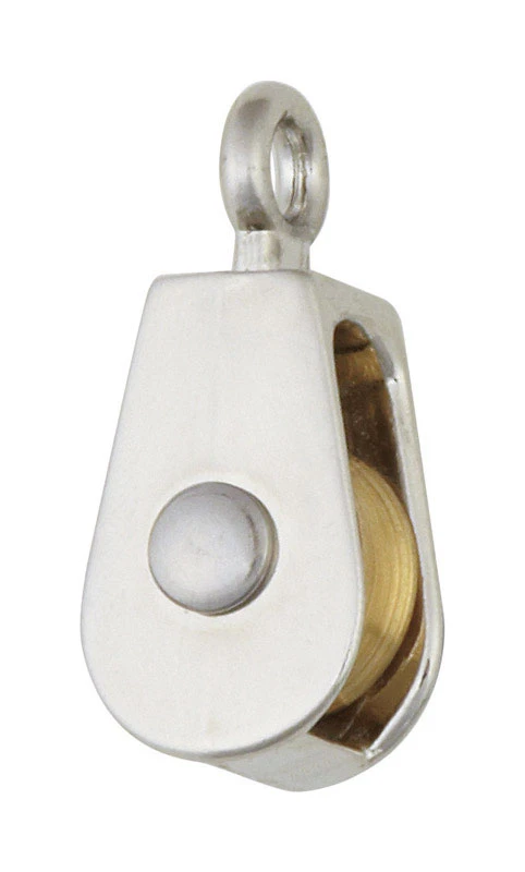 T7655100n 3/4-inch Nickel Copper Ridge Eye Pulley, 30 Lb Working Load Limit