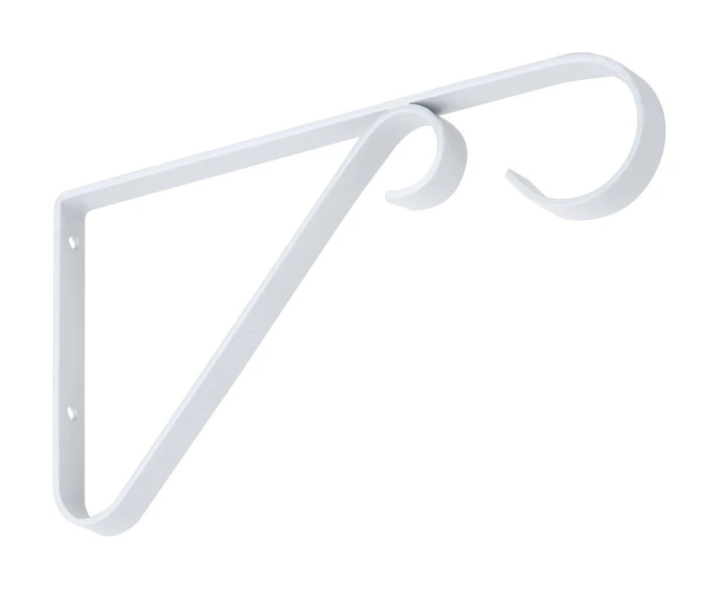 Hanging Plant Bracket, White, 12-Lb. Load, 6 In.