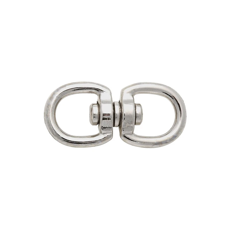 Snap, Round Swivel Eye, Nickel, 5/8 x 5/8 In.