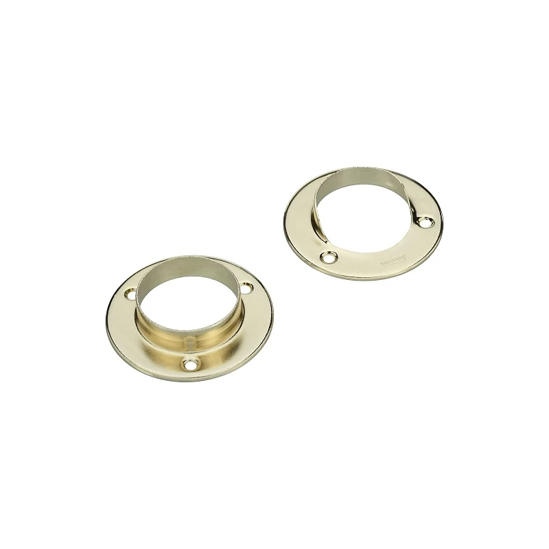 Closet Rod Pole Socket Set, Brass, 2-Pk.