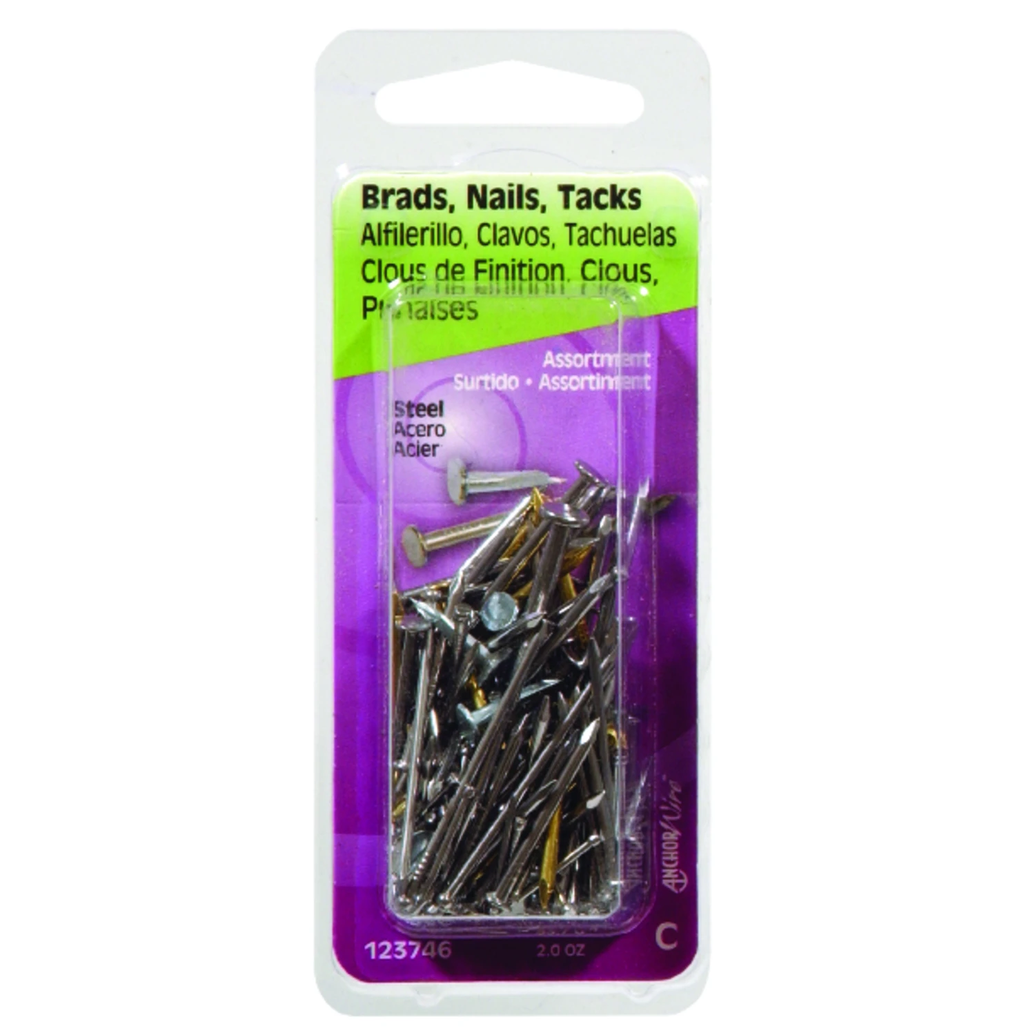 Hillman 16 Ga. X 1 in. L Bright Steel Brad Nails 1 pk 2 oz Hillman 16 Ga. X 1 in. L Bright Steel Brad Nails 1 pk 2 oz