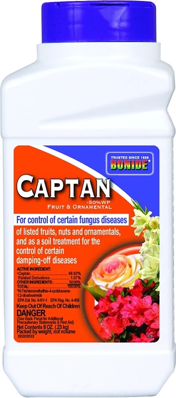 Captan Fungicide Concentrate for Fruit and Flower Protection, 8 Ounce Bottle