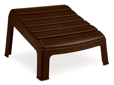 Earth Brown Polypropylene Stackable Adirondack Ottoman, Model 8380-60-3731