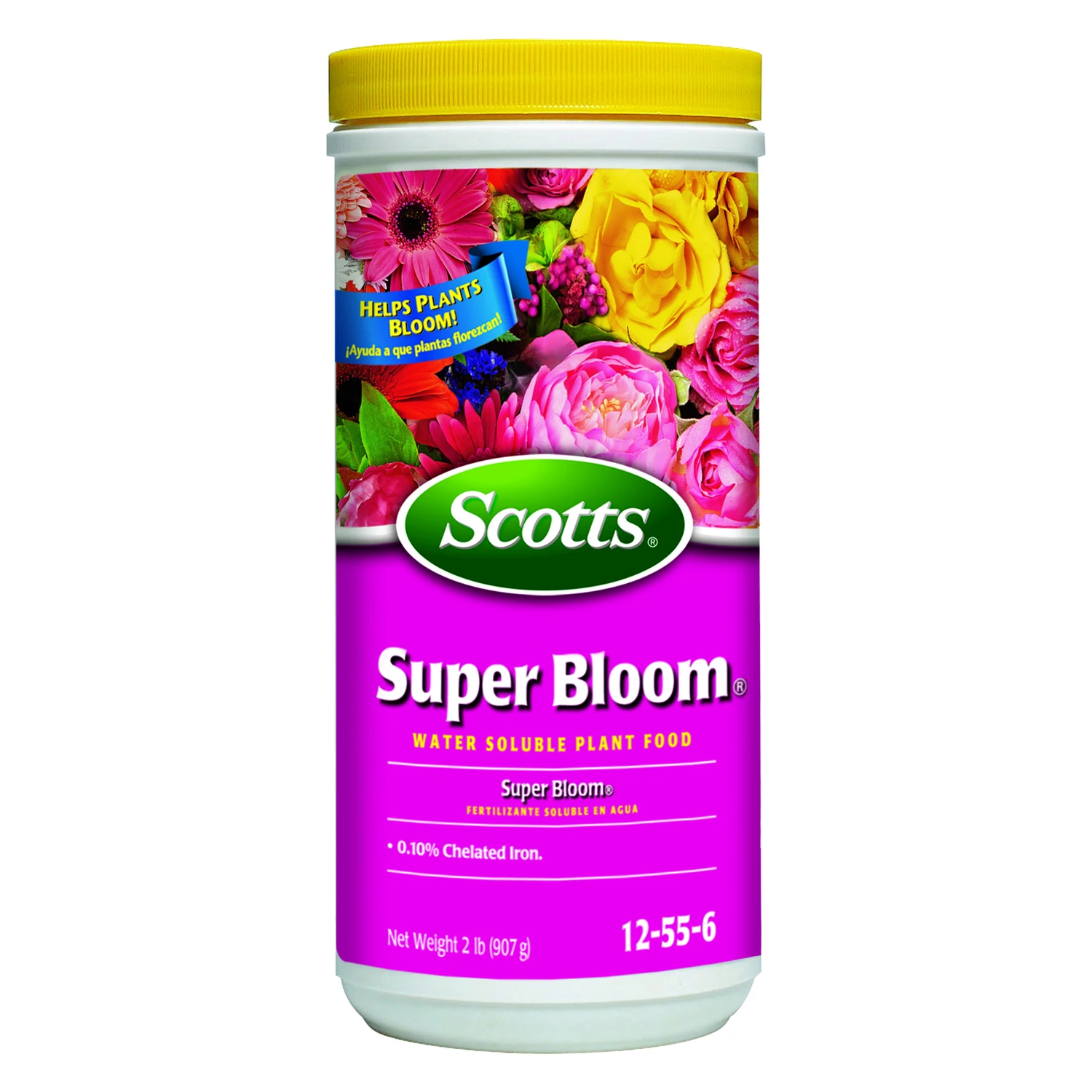 Super Bloom Water Soluble Plant Food, 2 Lb Bottle, 12-55-6 N-p-k Ratio