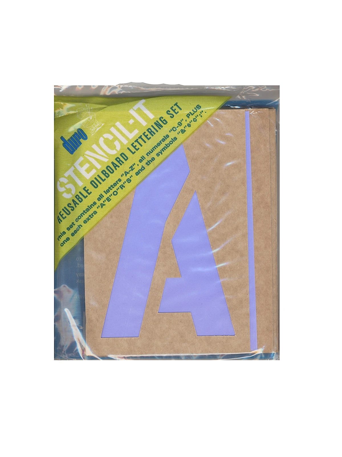 Stencil-it Reusable Lettering Set - 6 Inch Oil Board Stencils