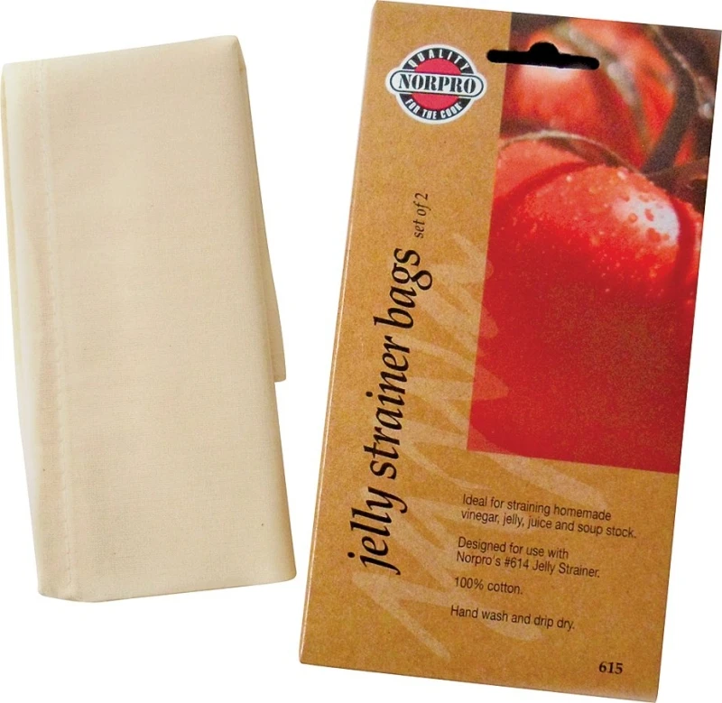 615 Jelly Strainer Replacement Bags, Set Of 2, Cotton/polyester, 9 In L X 7 In W