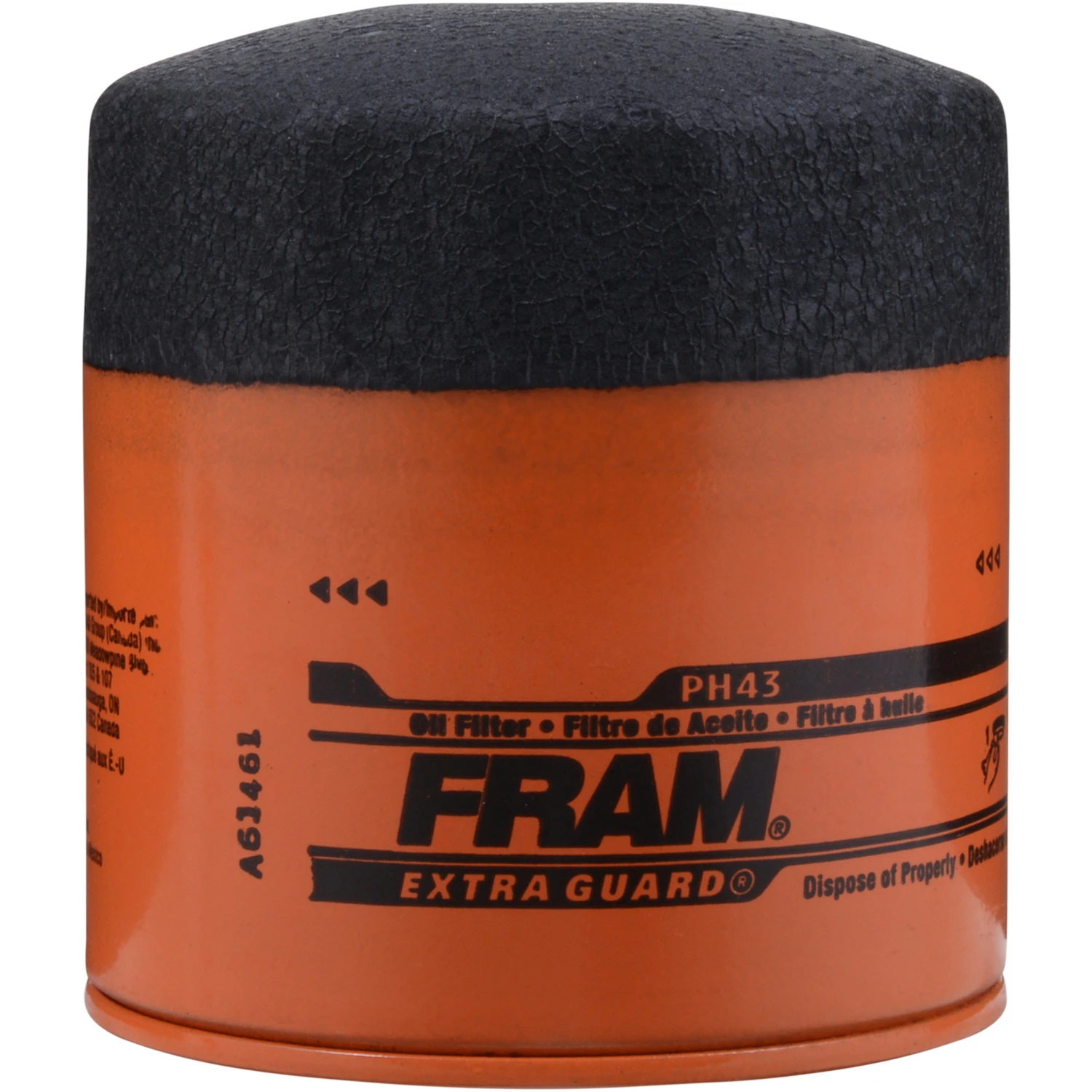 Ph43 Extra Guard Oil Filter, 3/4-16 Connection, Synthetic Glass Filter Media