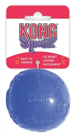 Large Squeezz Ball Dog Toy with Built-In Squeaker for Interactive Play