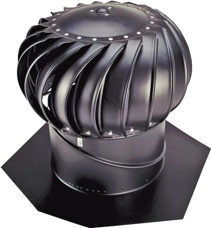 Whirlybird Bib14b 14-inch Black Aluminum Turbine Ventilator