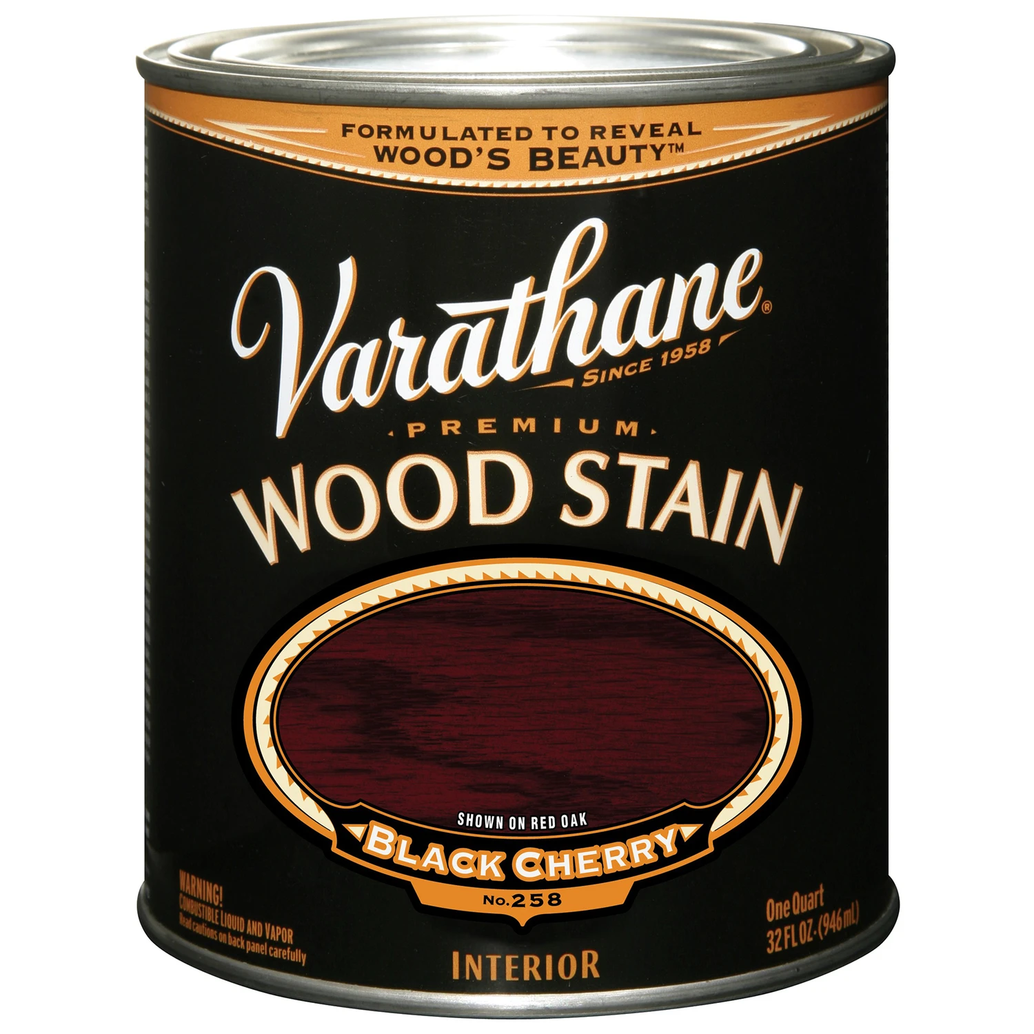 Premium Black Cherry Oil-based Wood Stain 1 Quart - Deep Penetration & Rich Color