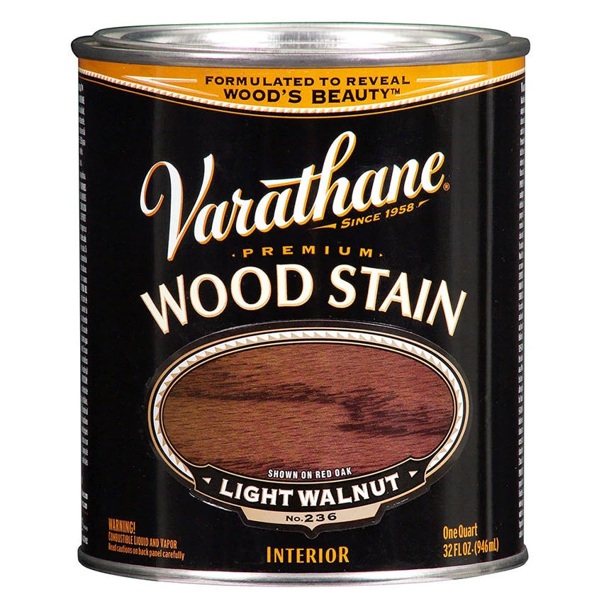 Light Walnut Premium Oil-based Interior Wood Stain, Quart - Model 211719h