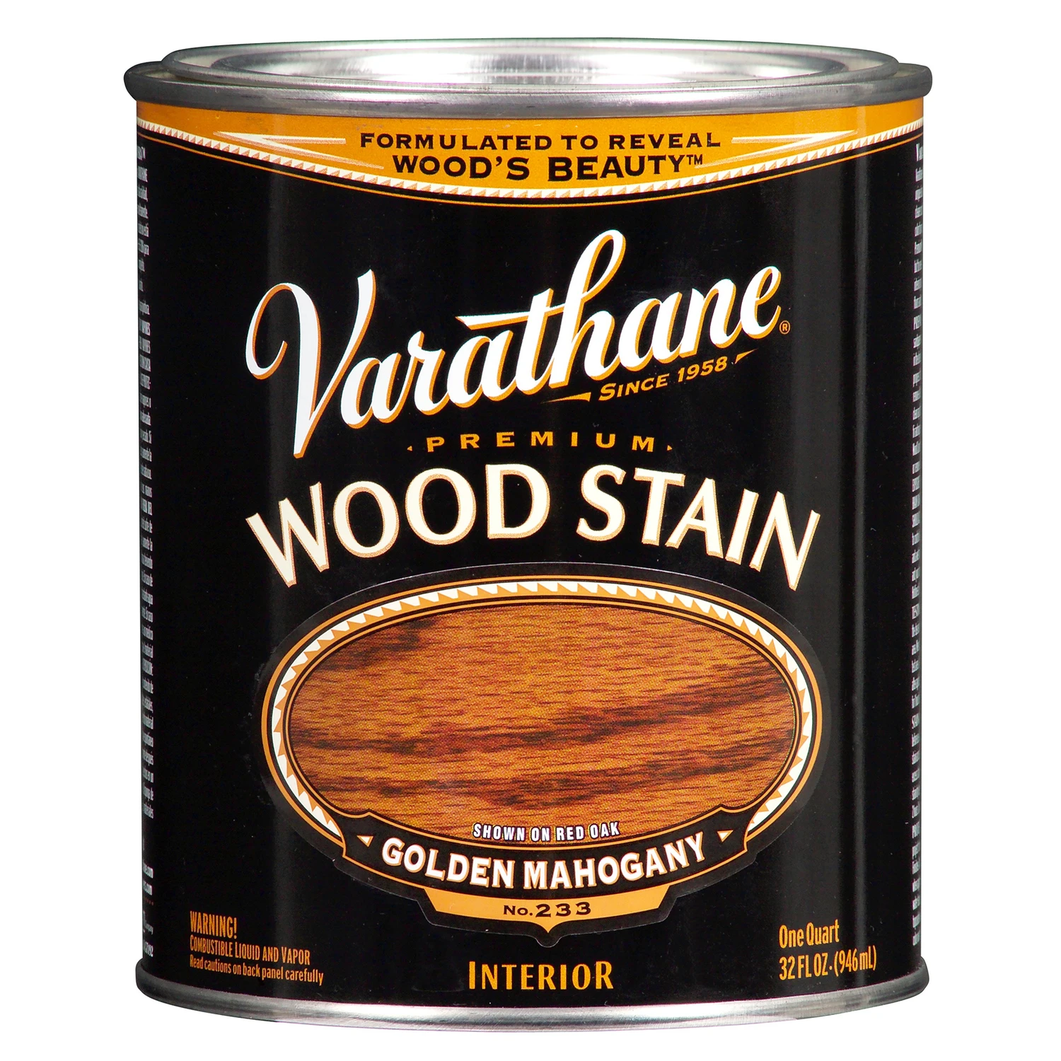 Golden Mahogany Oil-based Interior Wood Stain 1 Quart - Premium Quality