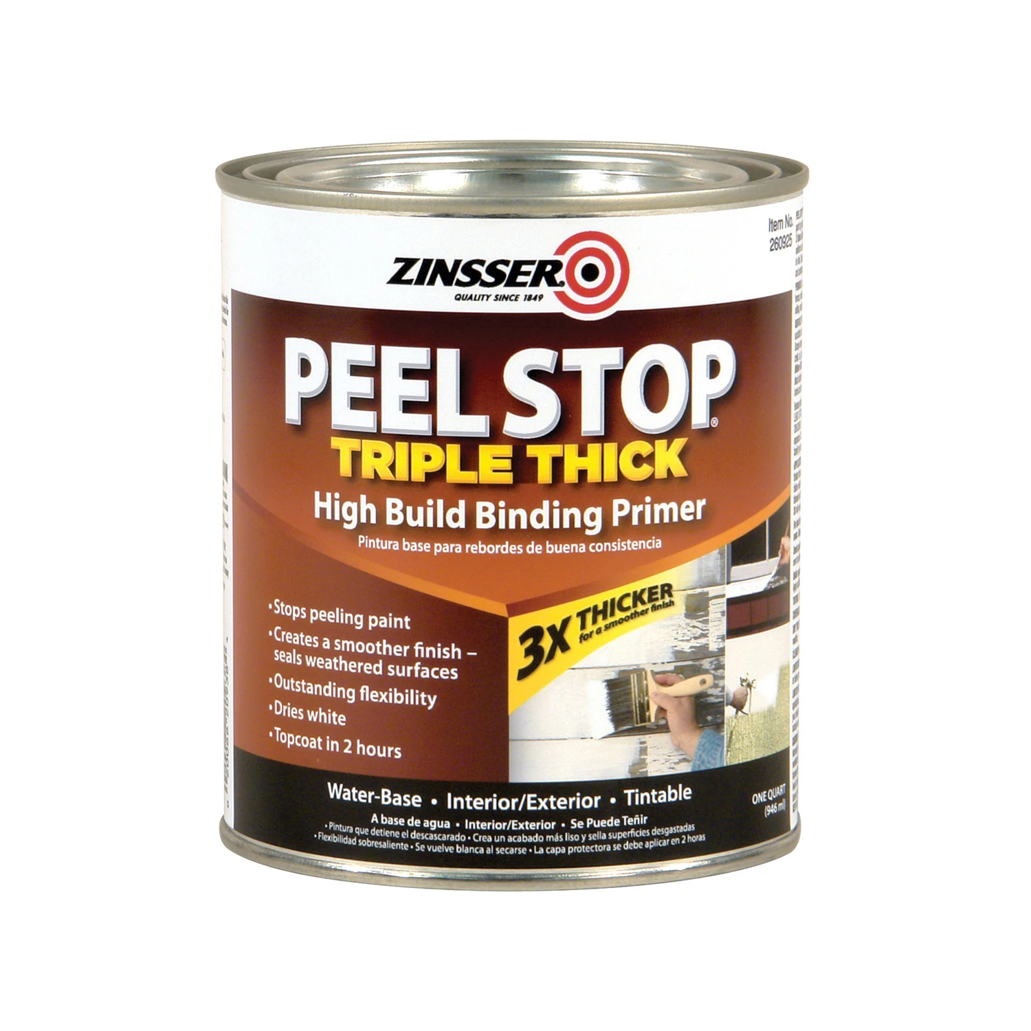 260925 Peel Stop Triple-thick Primer, Flat/matte, White, 1 Quart