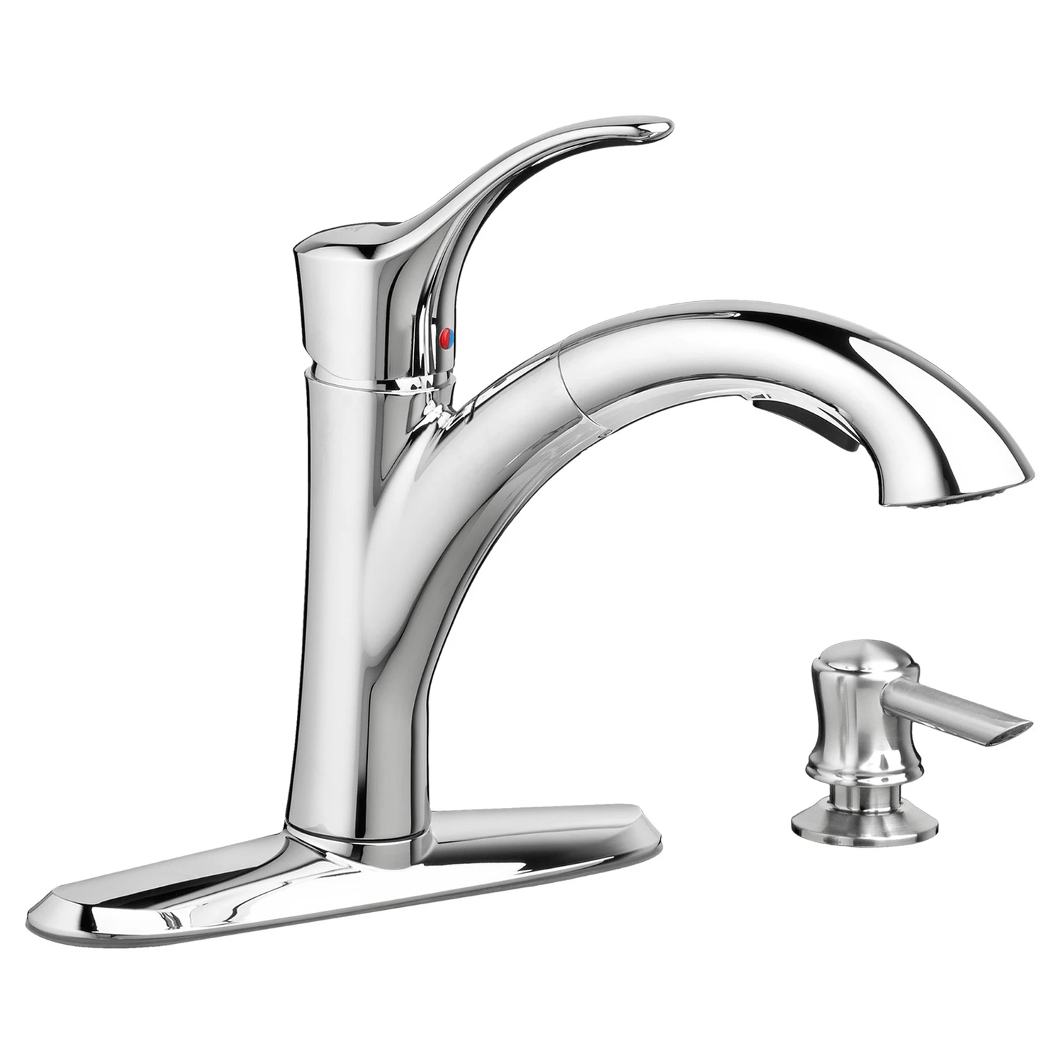 Mesa Kitchen Faucet With Pull-Out Spray + Soap Dispenser, Chrome