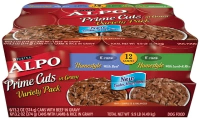Dog Food, Prime Cuts Variety, 12-Pk. Cans