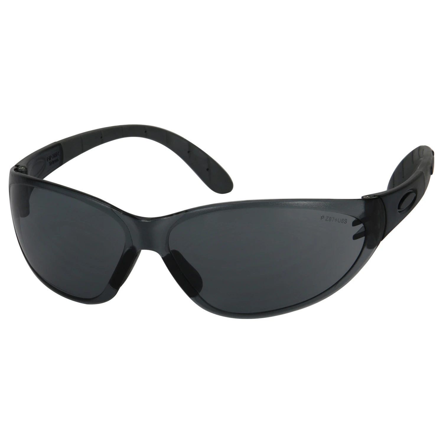 Contoured Black Frame Safety Glasses With Anti-fog Tinted Lenses