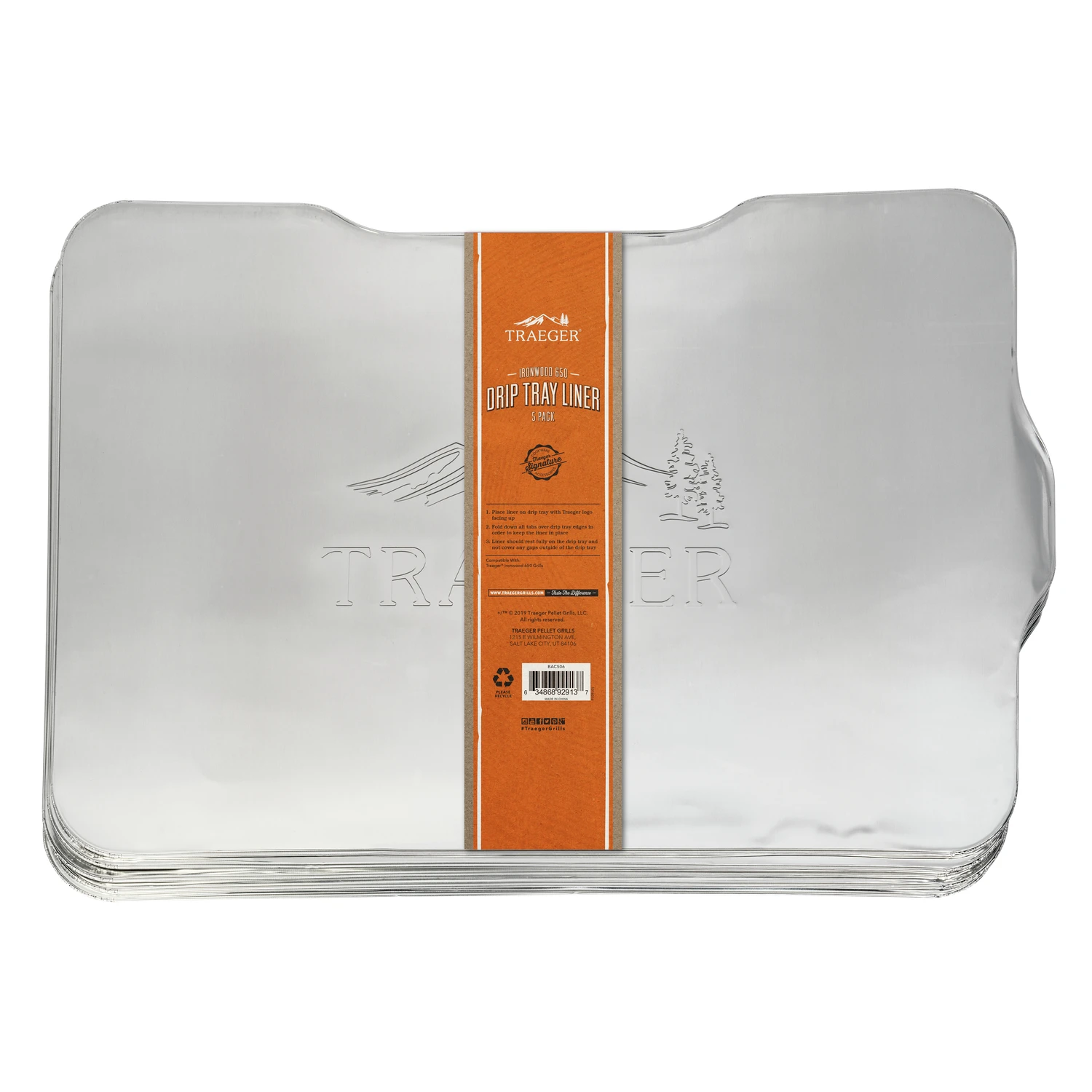 Traeger Aluminum Drip Tray Liner 21 in. L X 15.5 in. W For Traeger Ironwood 650