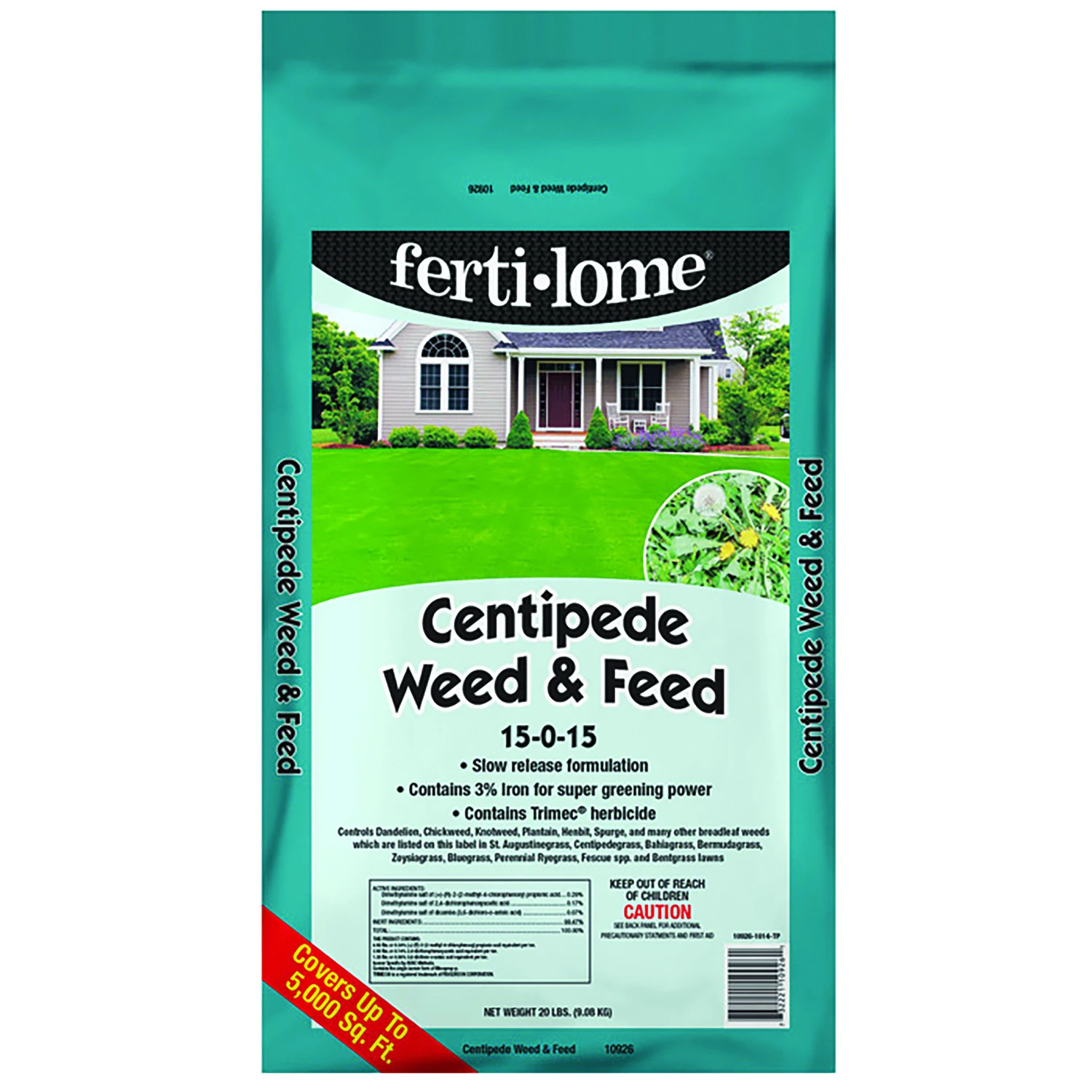 Centipede Weed & Feed 20 Lb. Lawn Fertilizer With Weed Killer, 15-0-15