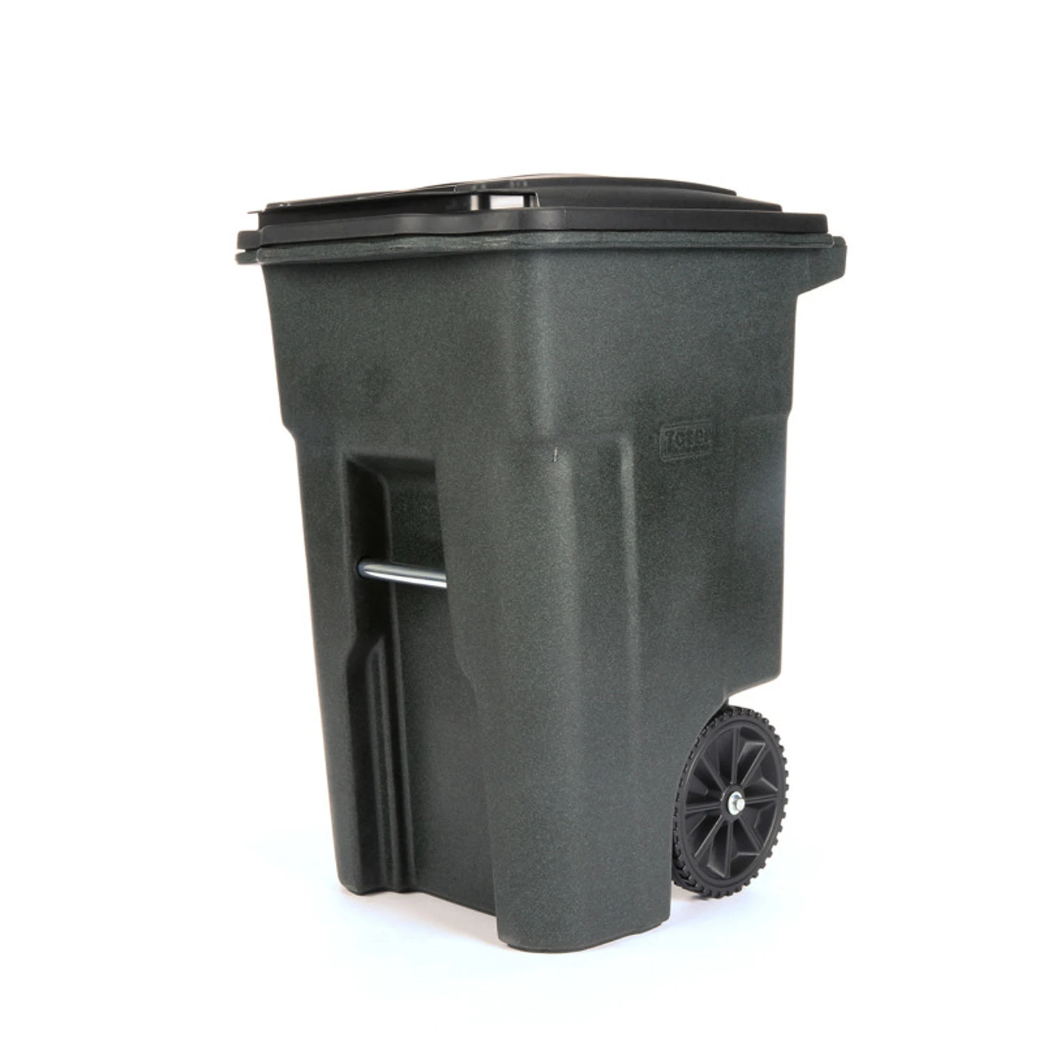 Green Wheeled Trash Cart with 48 Gallon Capacity