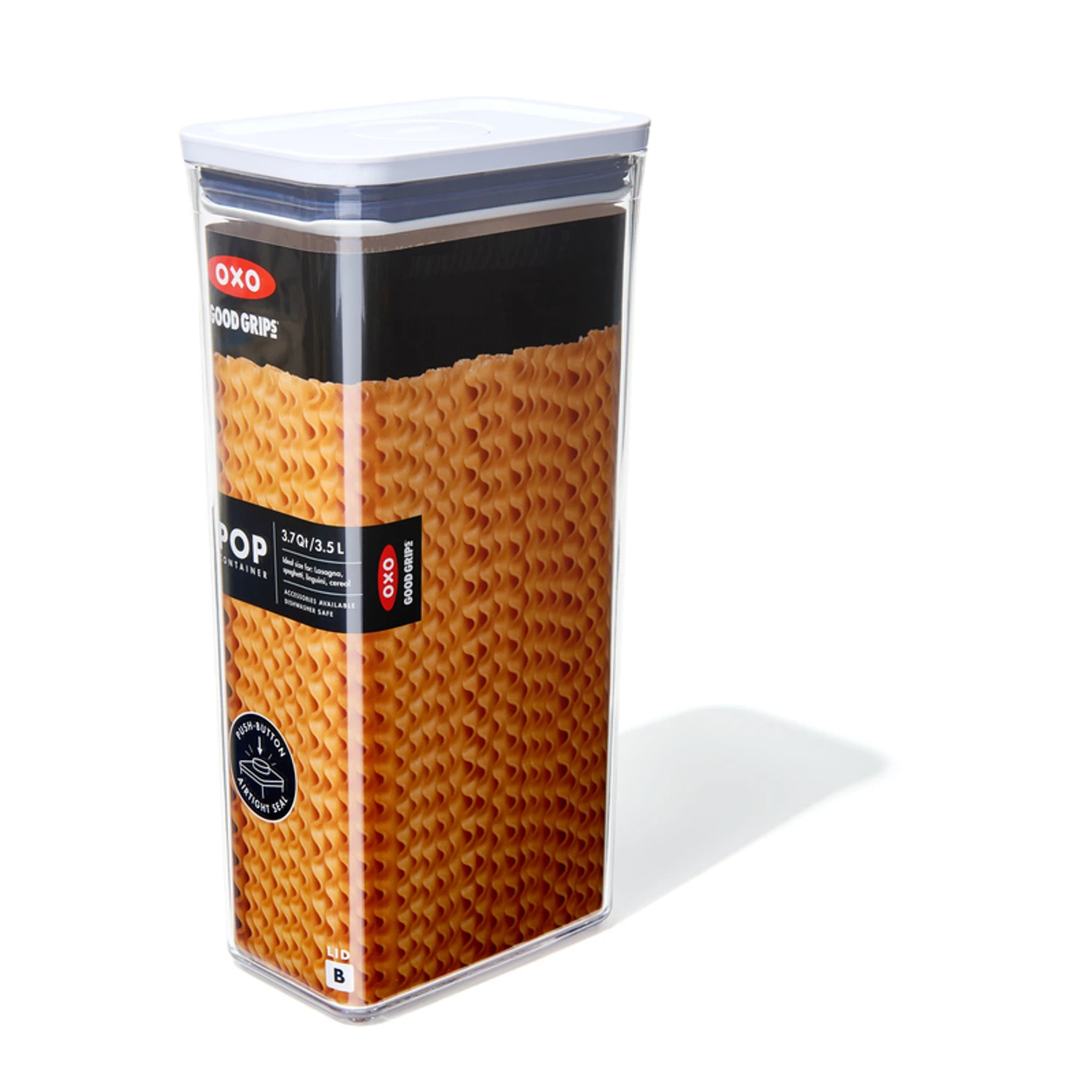 Good Grips POP Tall Rectangular Food Storage Container 3.7 Quart Capacity