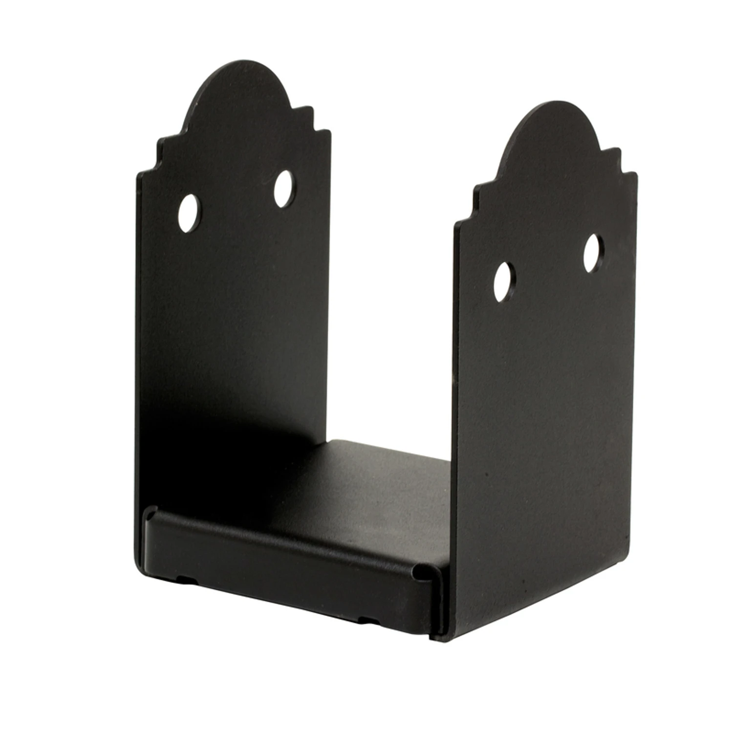 Outdoor Accents Post Base, ZMAX Coating, Rough Galvanized Steel, Black, 6 x 6 In.
