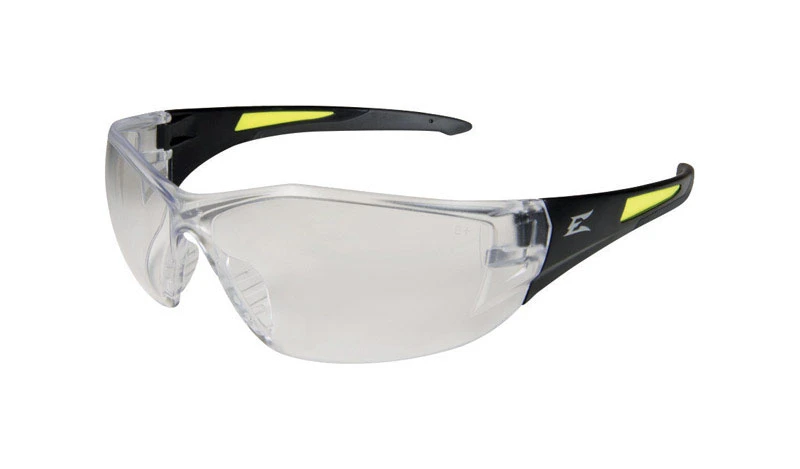 Edge Eyewear Delano Safety Glasses Clear Lens Black Frame 1 pk