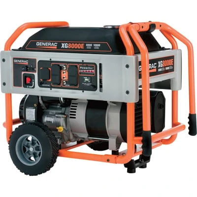 5747 Xg8000e 8,000 Watt Electric Start Portable Generator With Wheel Kit
