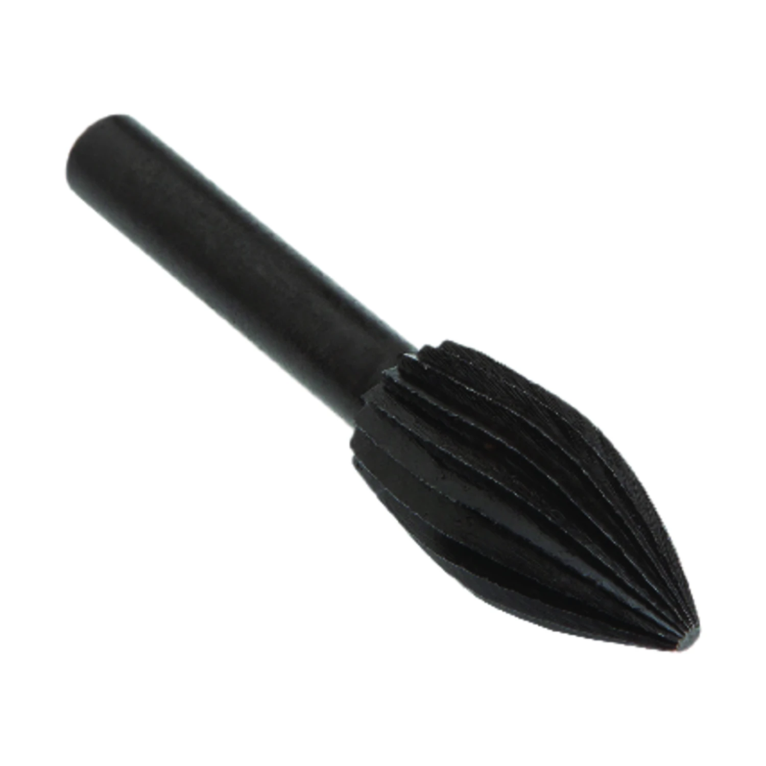 60075 Football Shaped Rotary File, 1 In X 1/2 In, 1/4 In Shank, Steel