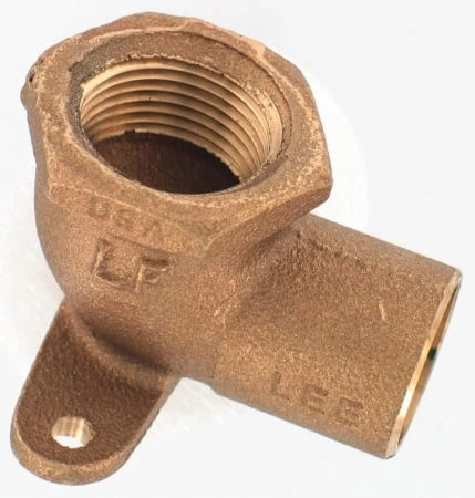 3/4 Inch Brass Drop Ear Elbow - Sweat X Female Pipe Thread