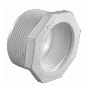 Schedule 40 PVC Pressure Reducer Bushing, White, 3/4 x 1/2 In.