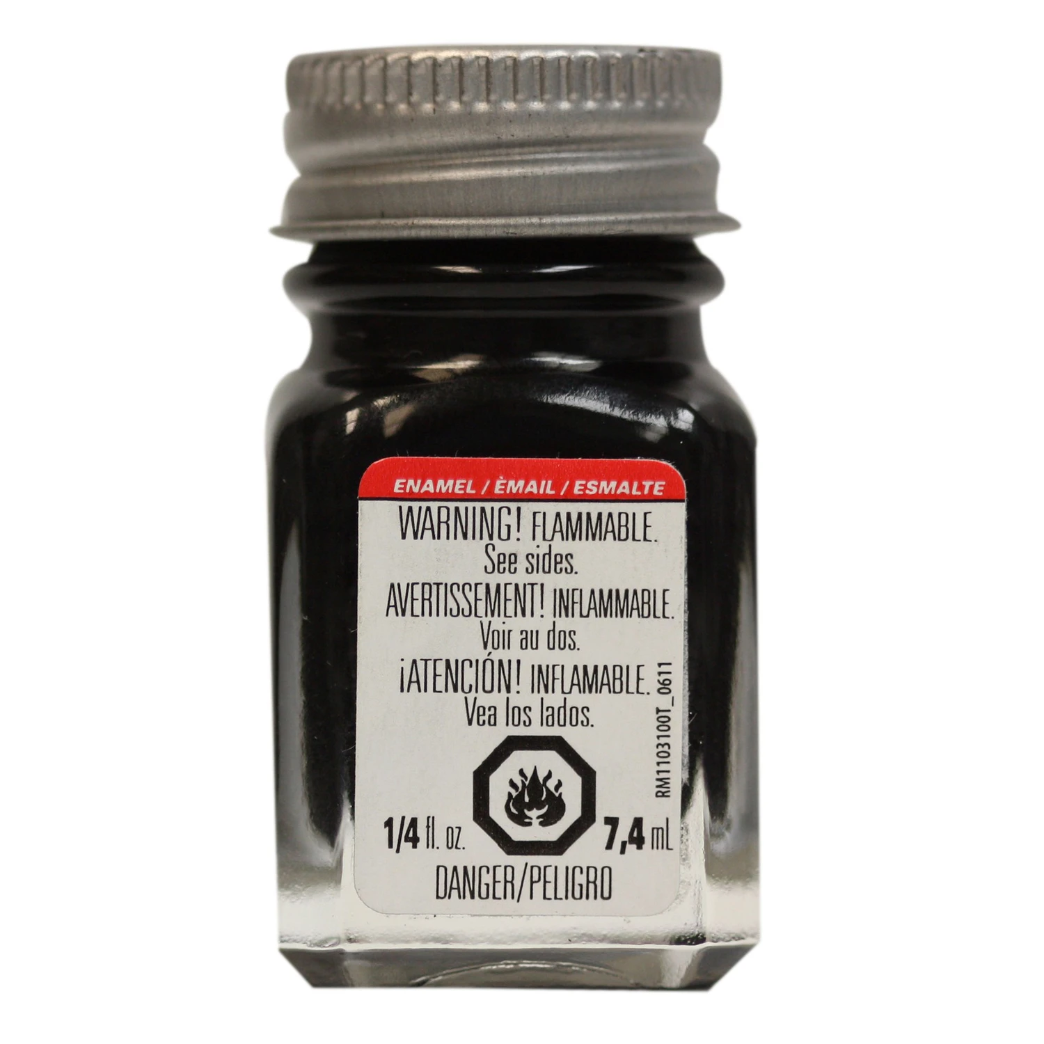 1147tt Gloss Black Enamel Paint, 0.25 Oz Bottle For Crafts And Models