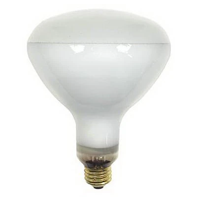 GE, 48069, 125 Watt R40 Infrared Heat Lamp Flood Reflector Light Bulb, Clear