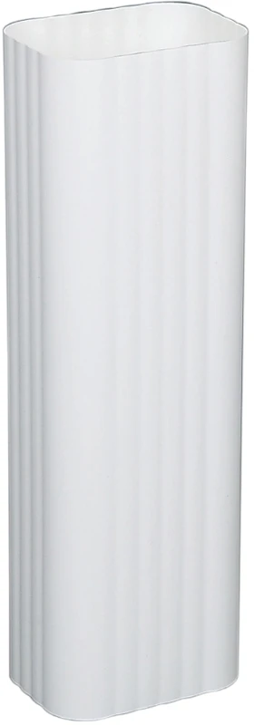 Gutter Downspout, White Aluminum, 3 x 4 In. x 10 Ft.