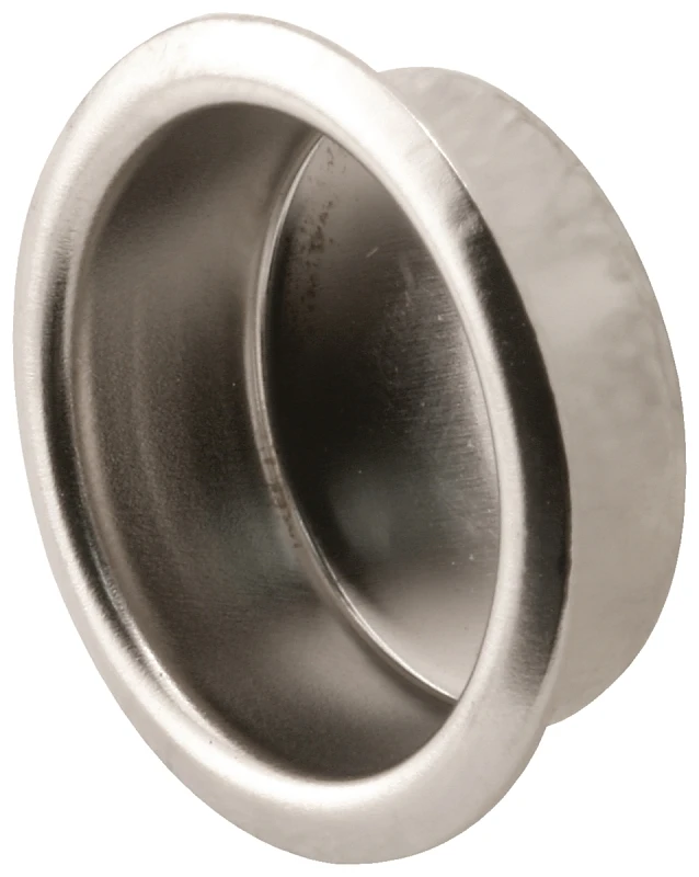 By-Pass Door Finger Pull, Nickel Plated Steel, 5/16 In. x 3/4 In., 4-Pk.