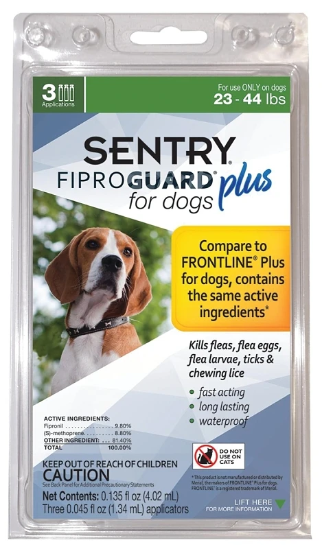Fiproguard Plus Flea & Tick Squeeze On, 23-44-Lb. Dogs, 3-Pk.