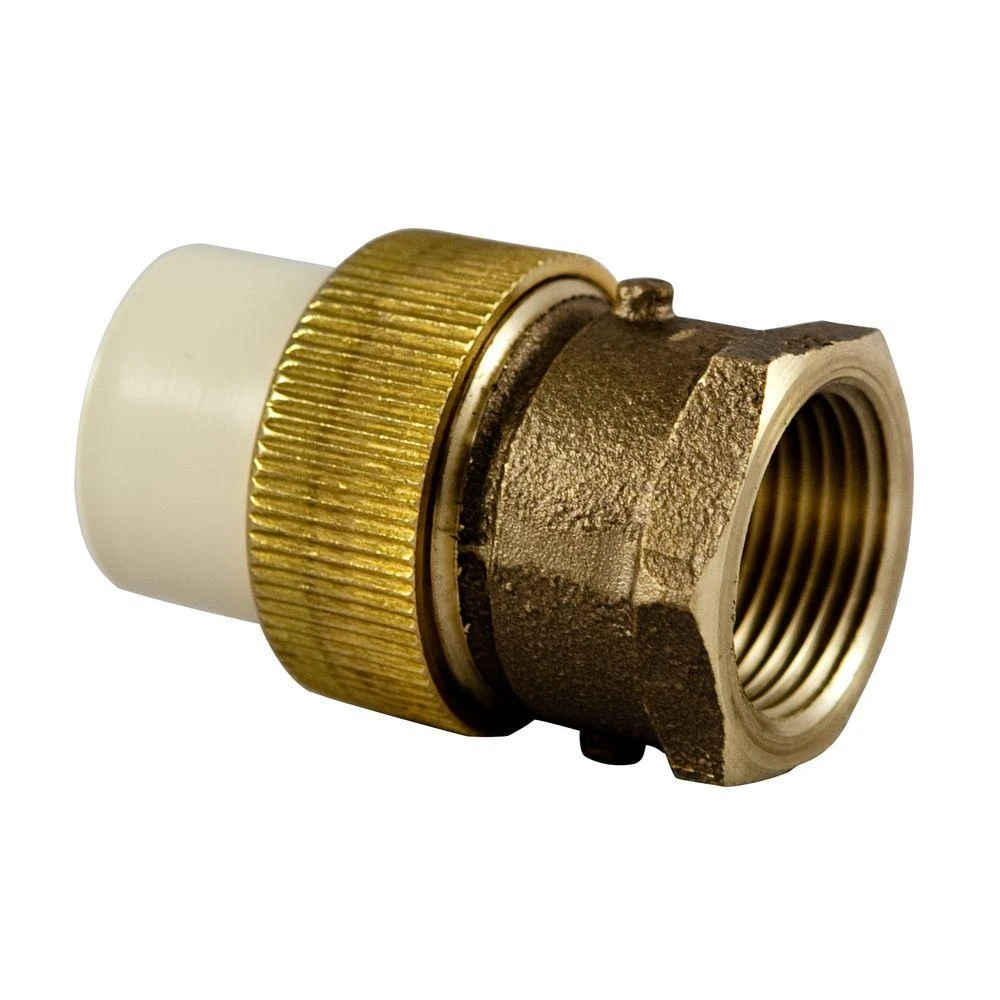 1/2" Cpvc Slip X Brass Fip Transition Pipe Union, Lead-free
