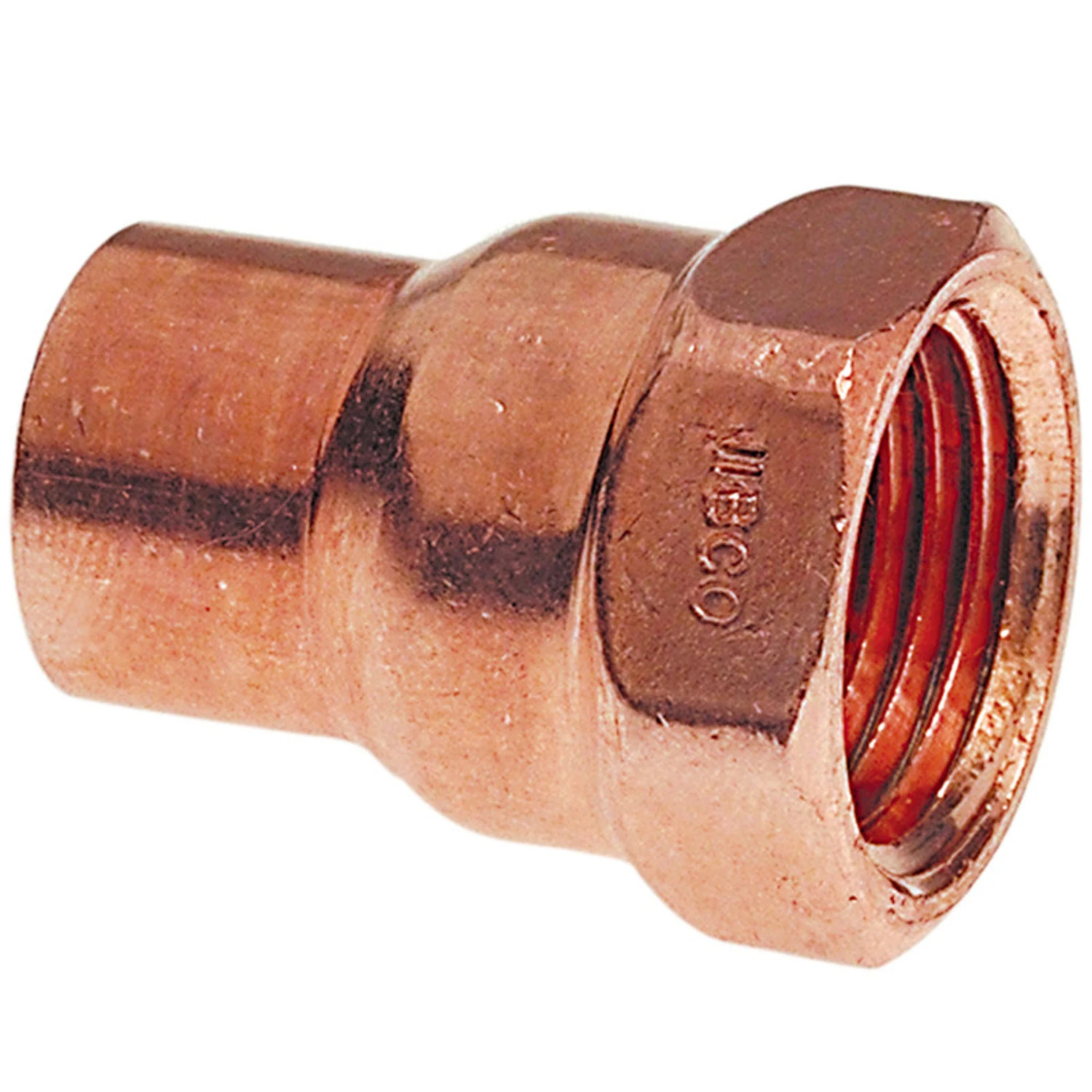 Copper Pipe Adapter, 1/2 x 3/8 In. CxF
