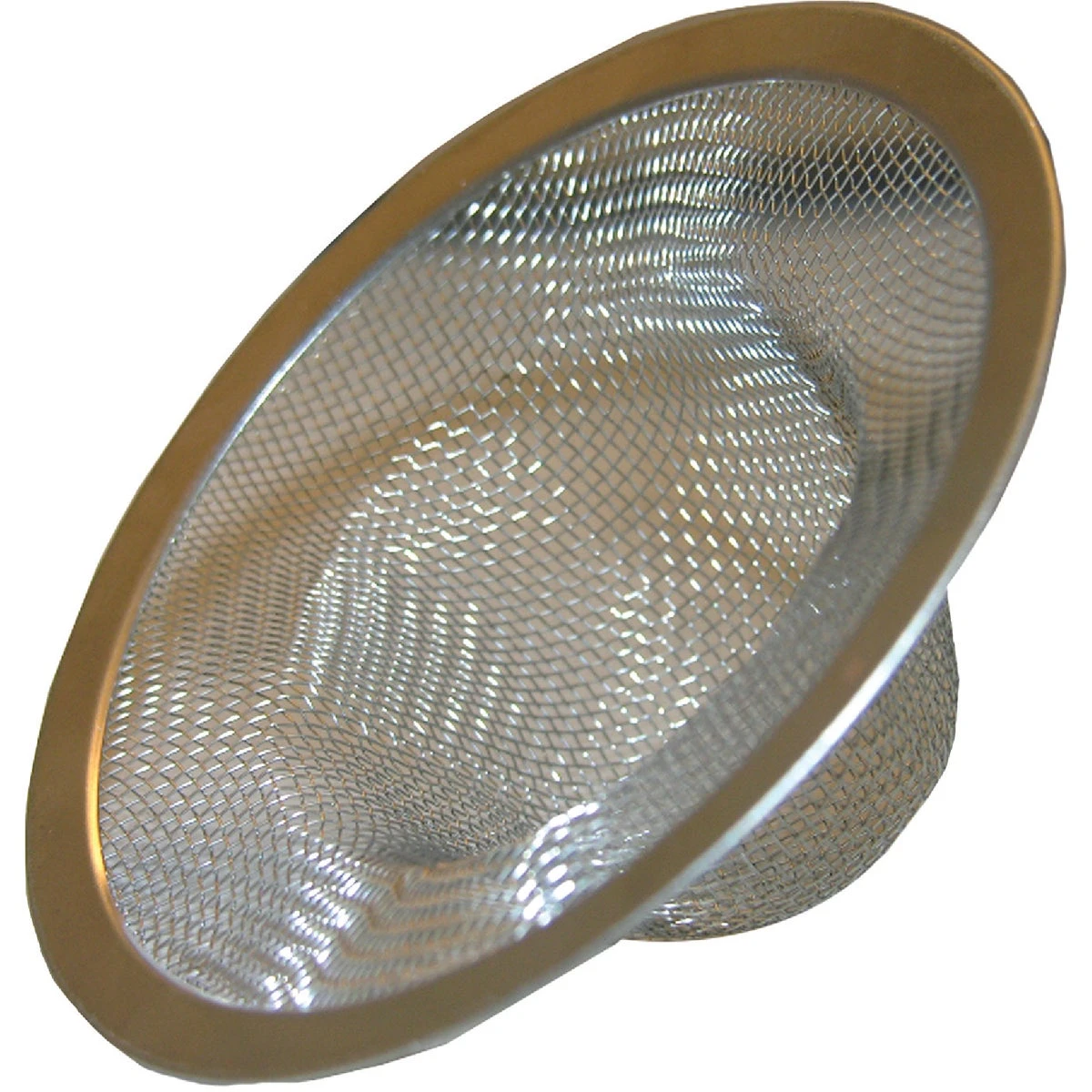 Mesh Shower Strainer with Chrome Ring, Stainless Steel
