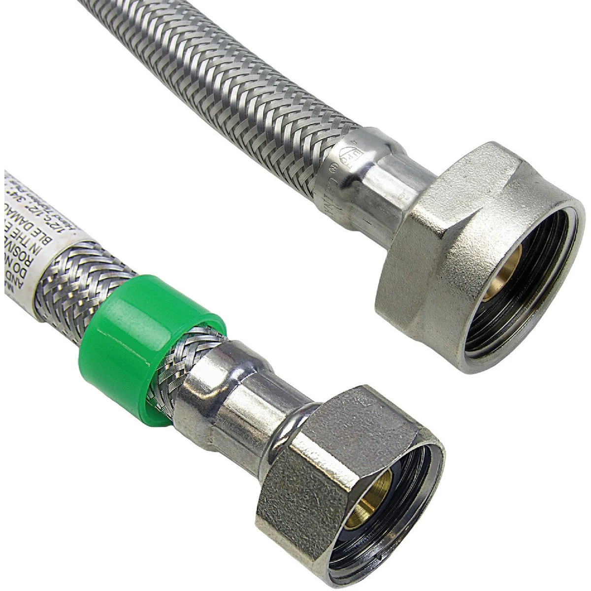 Toilet Connector, Stainless Steel, 1/2 x 7/8 x 20 In.