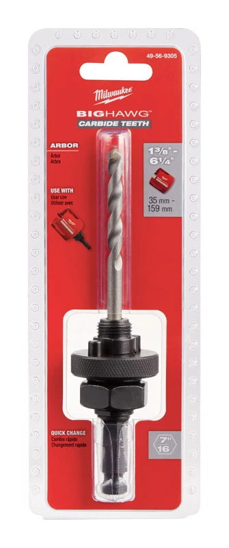Big Hawg 7/16 In. Hex Shank Hole Saw Arbor For 1-3/8 In. To 6-1/4 In. Saws