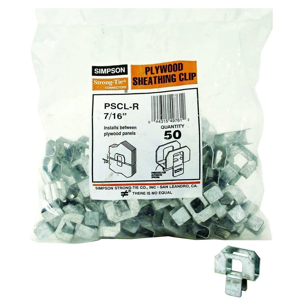 Simpson Strong-Tie Galvanized Silver Steel Panel Sheathing Clip 50 pk