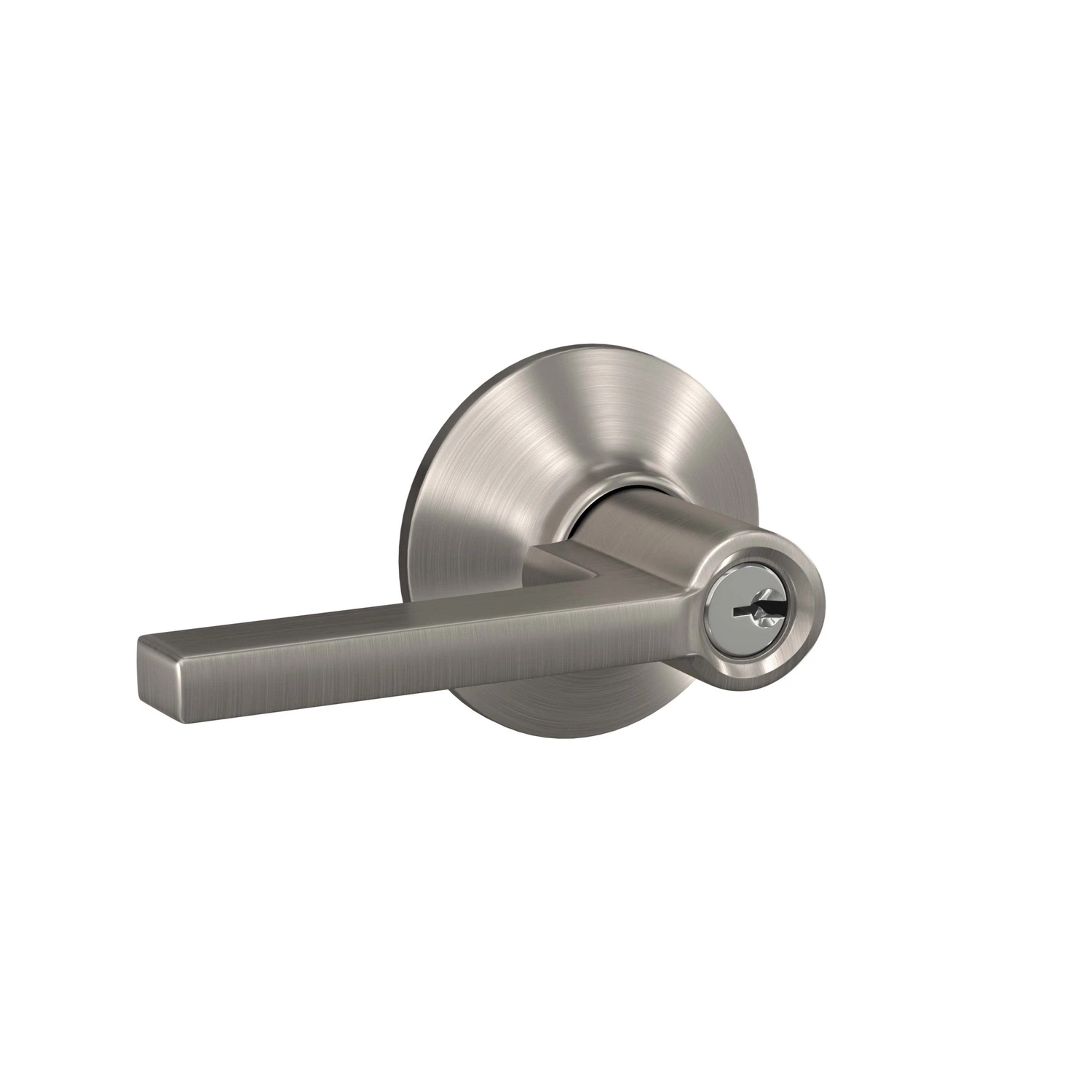 Latitude Satin Nickel Keyed Entry Door Lever F51 V Lat 619
