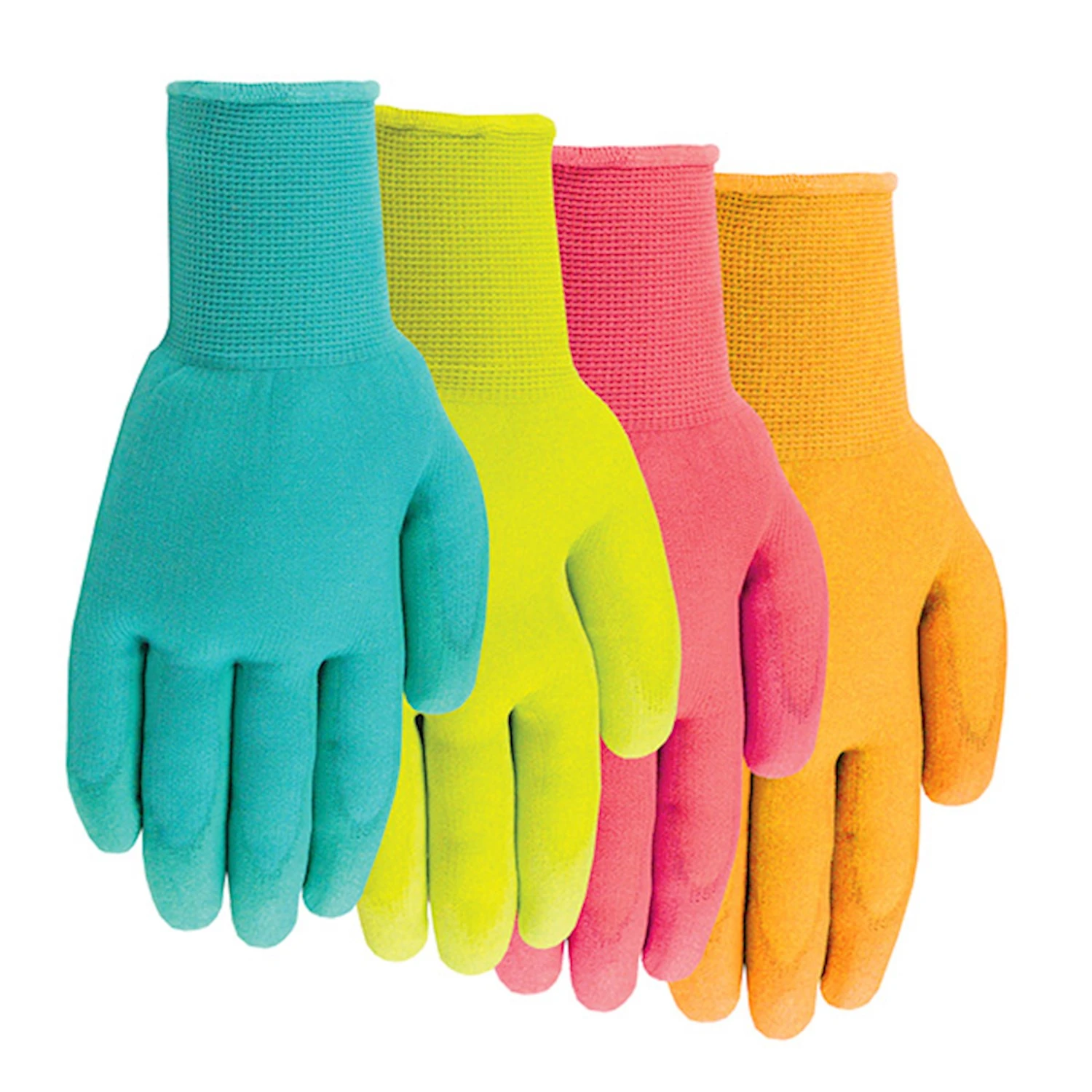 Midwest Quality Softec Gardening Gloves, Women's Medium, Polyurethane Dipped, Assorted Colors