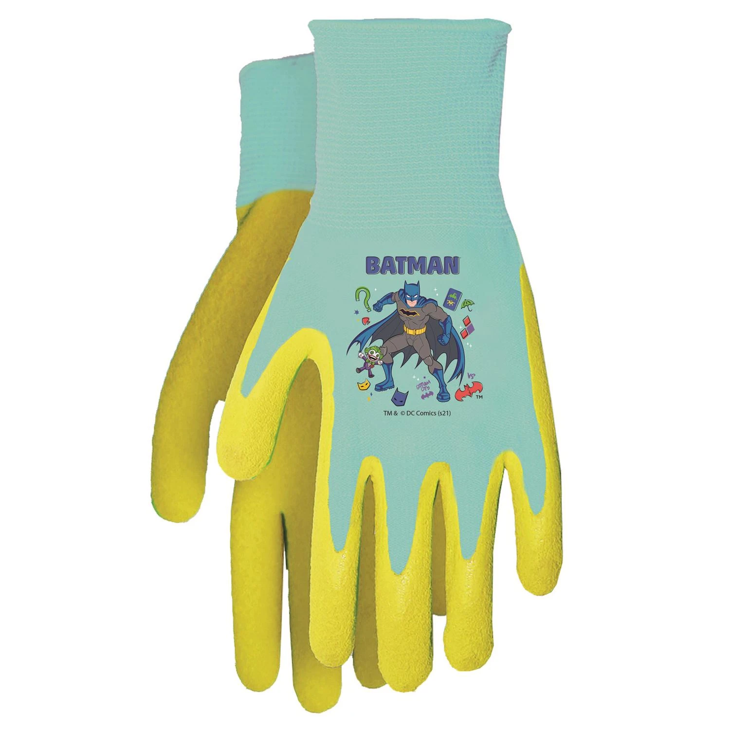 Batman Toddler Gardening Gloves, Latex Coated, Youth Size, 1 Pair