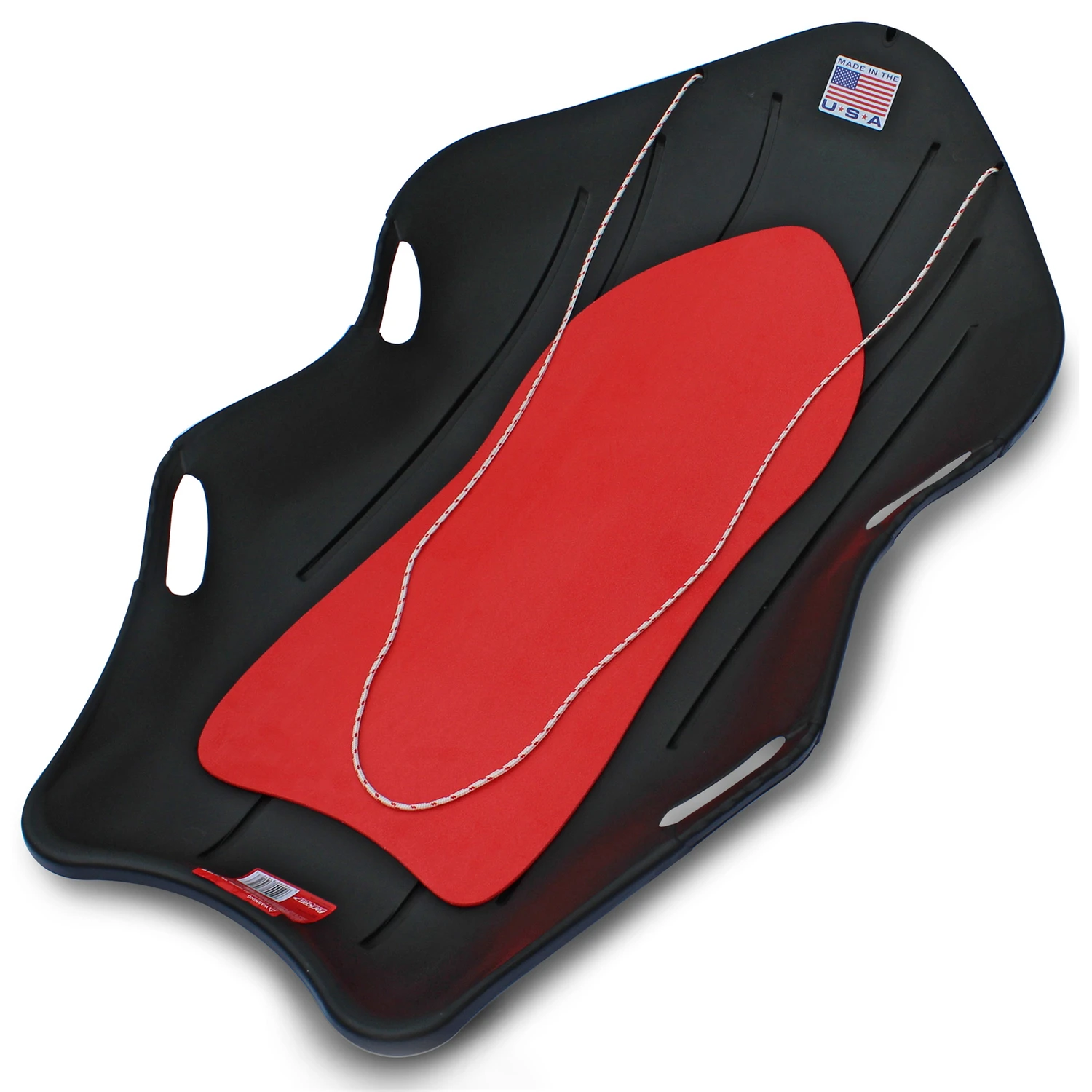 48 In. Snow Boat Sled With Tow Rope And Padded Bottom